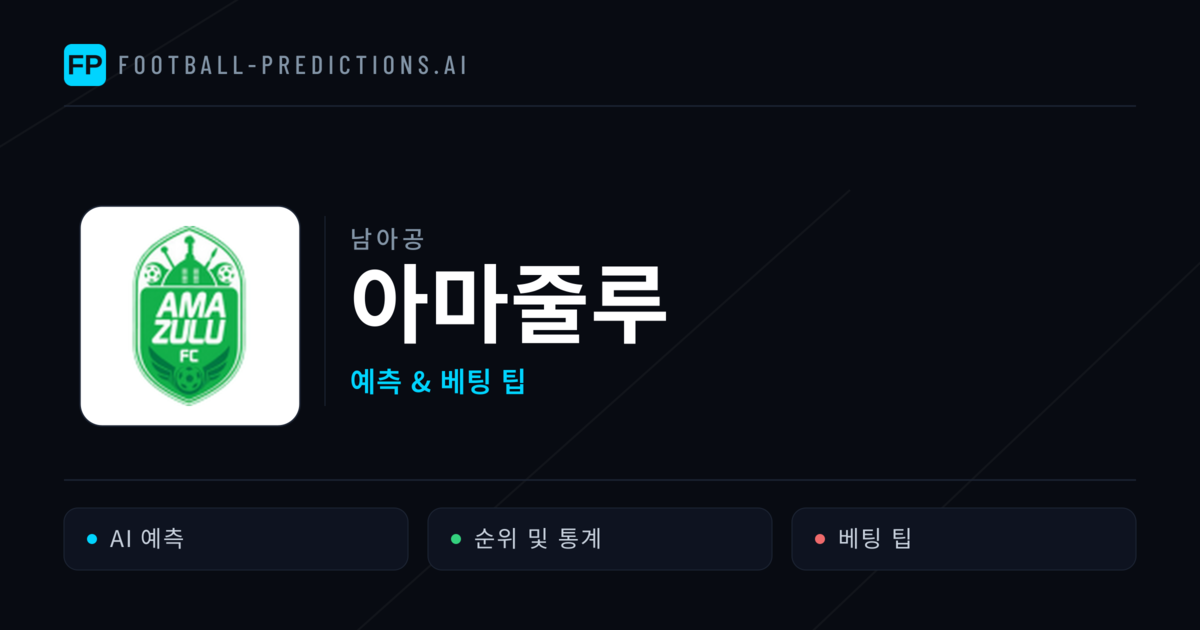 아마줄루 축구 예측 & 통계