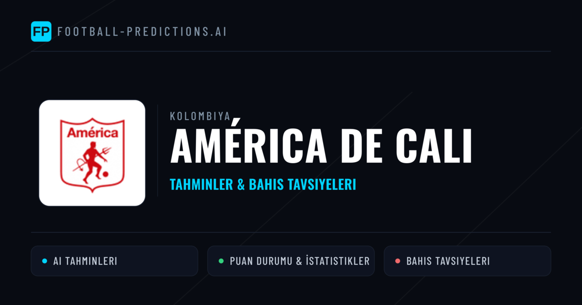América de Cali Tahminleri & İstatistikler