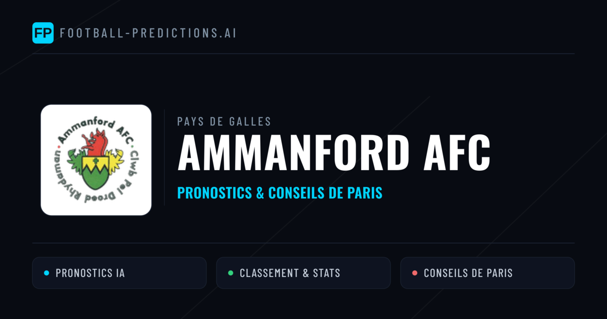 Ammanford AFC Pronostics & Statistiques