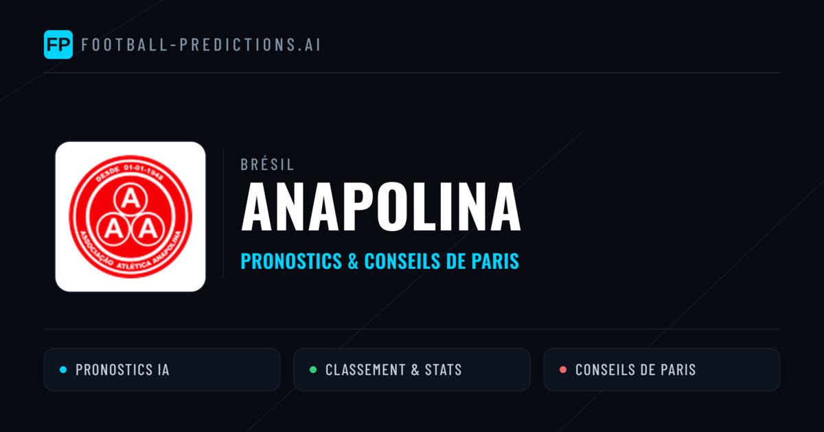 Anapolina Pronostics & Statistiques