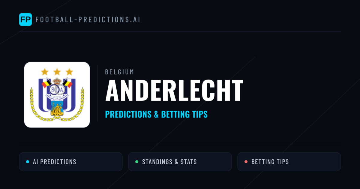 Anderlecht Predictions & Stats
