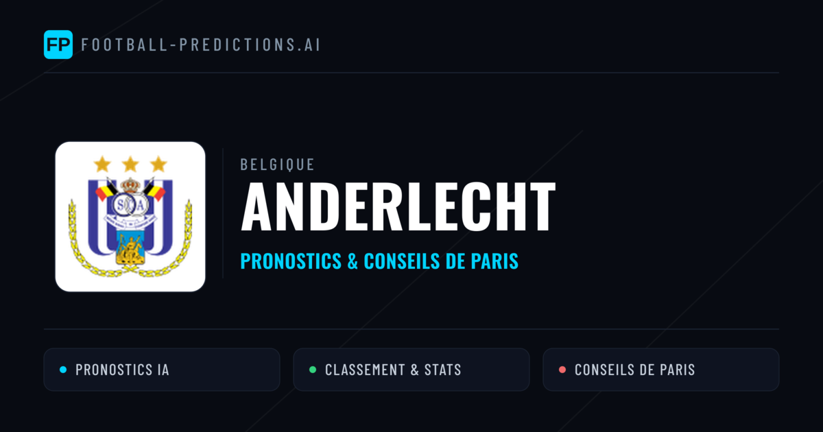Anderlecht Pronostics & Statistiques