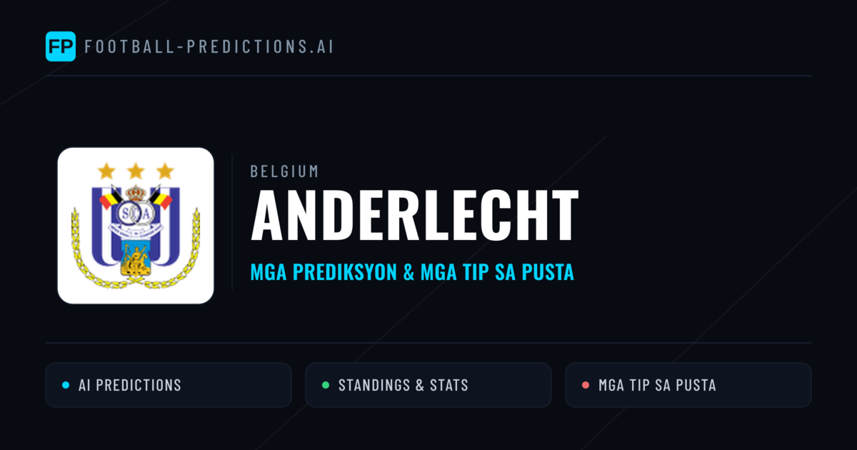 Anderlecht Predictions & Stats
