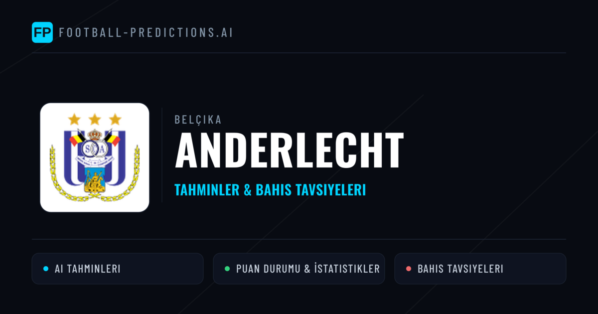 Anderlecht Tahminleri & İstatistikler
