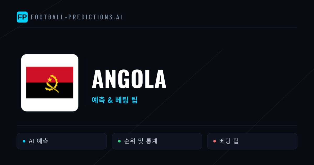 Angola 축구 예측 & 통계
