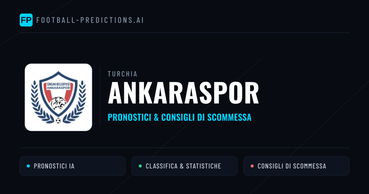 Pronostici e Statistiche Ankaraspor