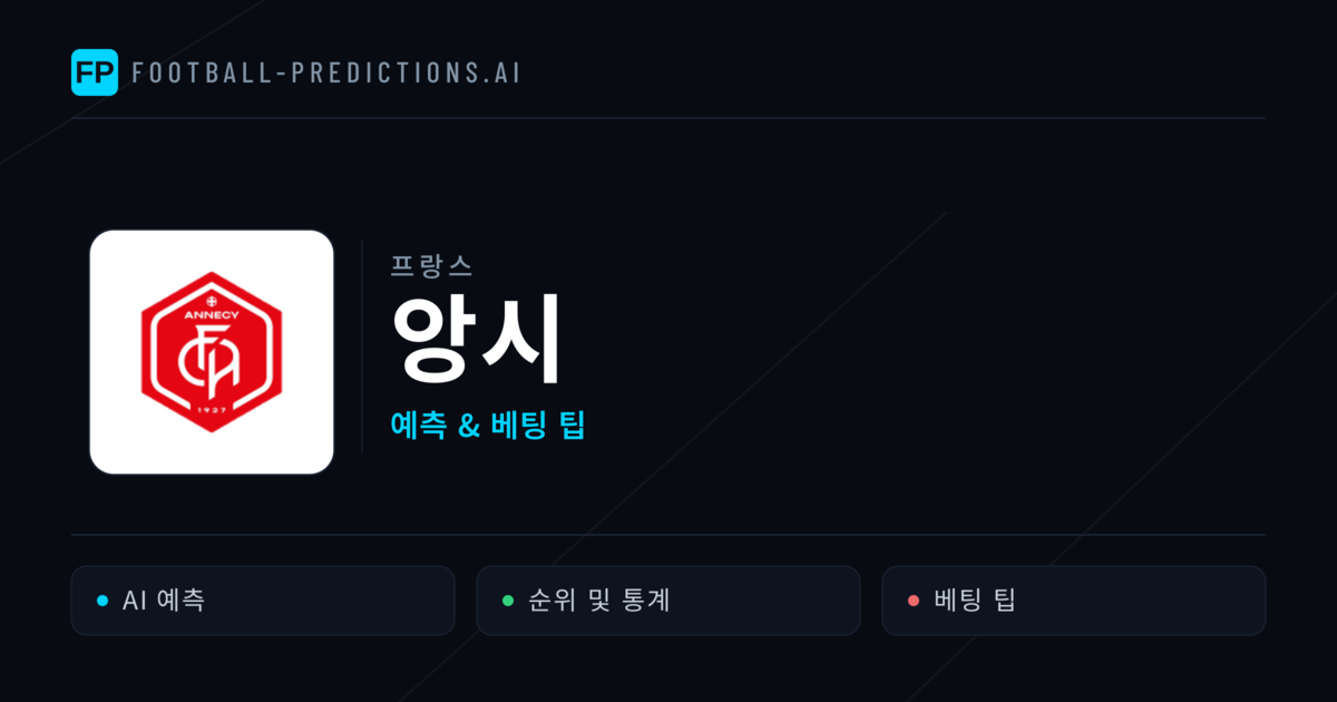 앙시 축구 예측 & 통계