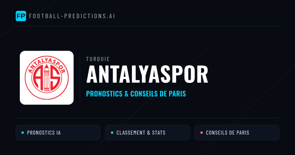 Antalyaspor Pronostics & Statistiques