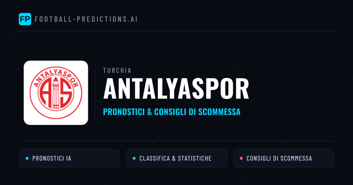 Pronostici e Statistiche Antalyaspor