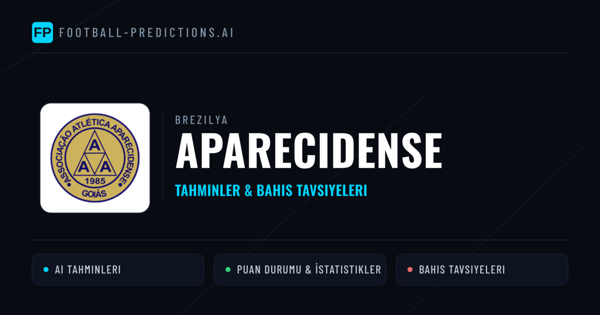 Aparecidense Tahminleri & İstatistikler