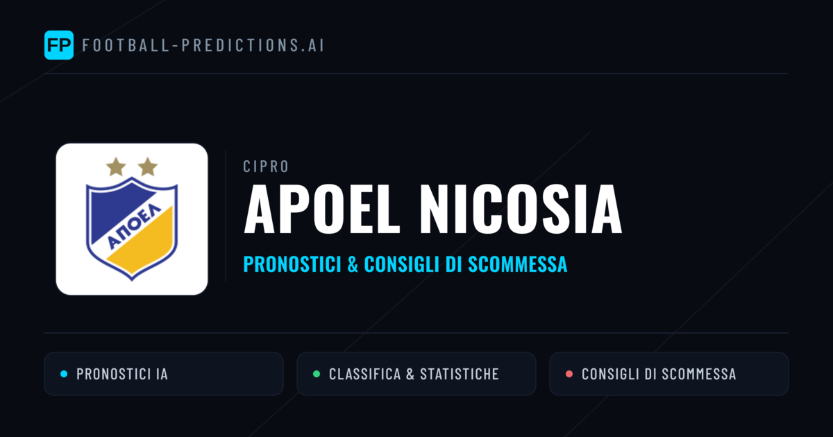 Pronostici e Statistiche APOEL Nicosia