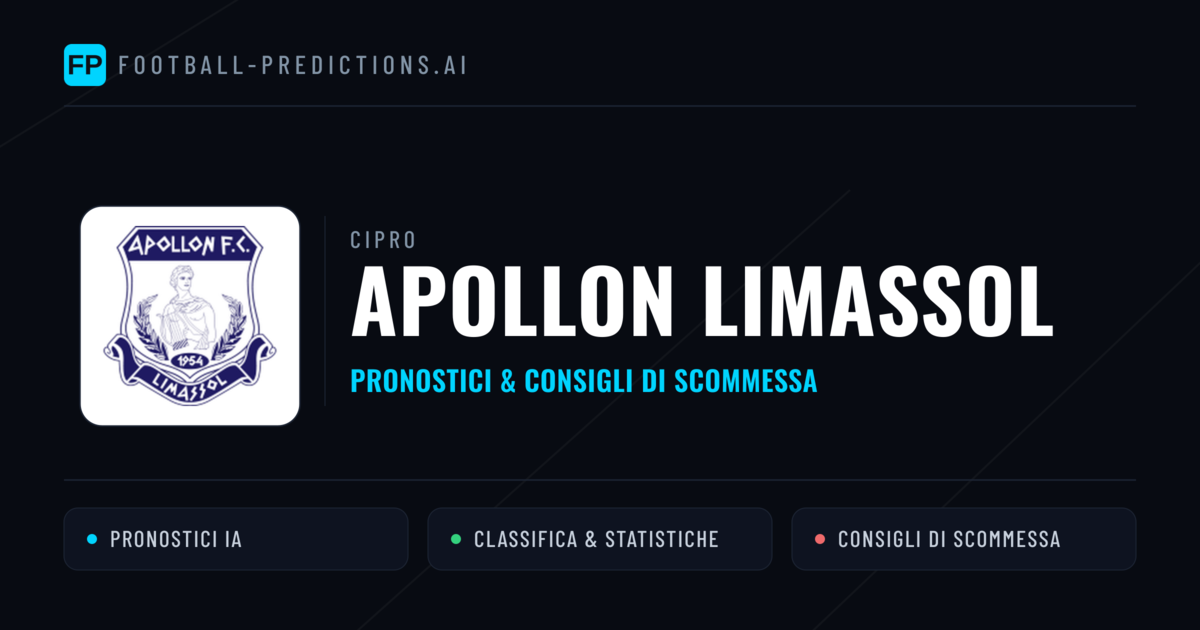 Pronostici e Statistiche Apollon Limassol