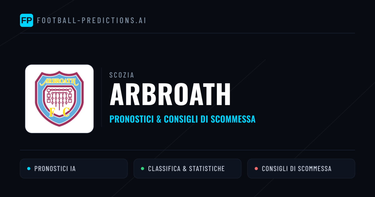 Pronostici e Statistiche Arbroath