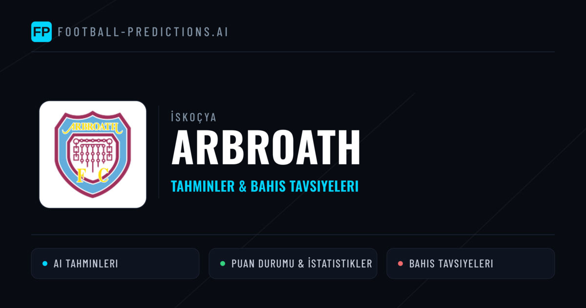 Arbroath Tahminleri & İstatistikler