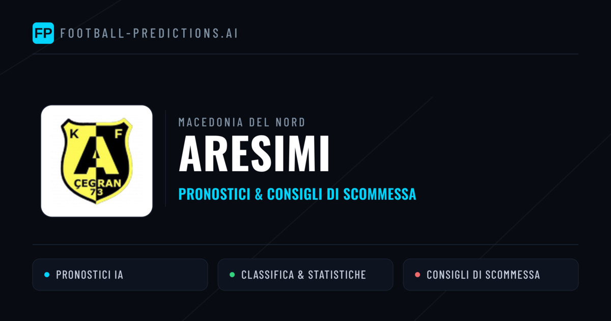 Pronostici e Statistiche Aresimi