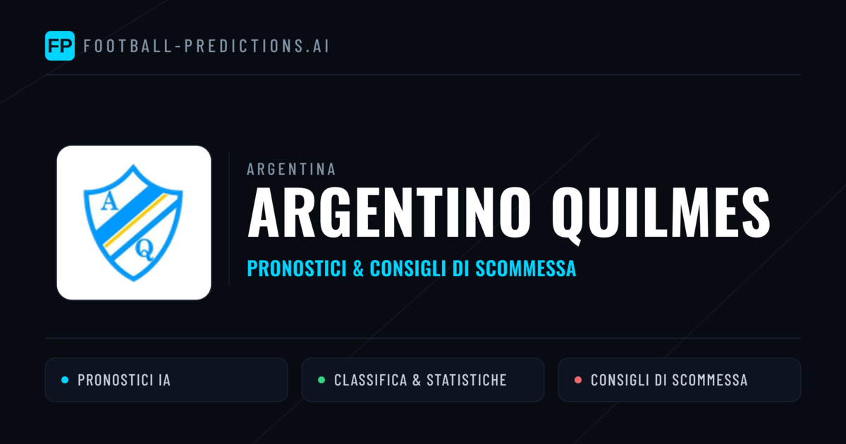 Pronostici e Statistiche Argentino Quilmes
