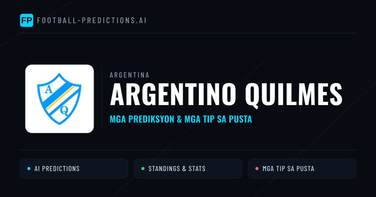Argentino Quilmes Predictions & Stats