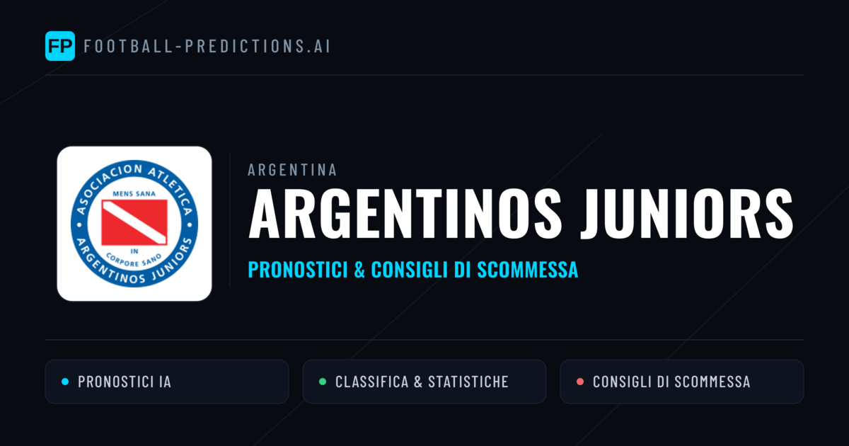 Pronostici e Statistiche Argentinos Juniors