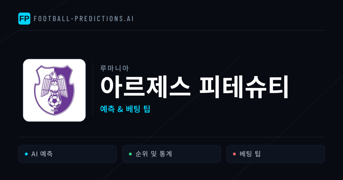 아르제스 피테슈티 축구 예측 & 통계
