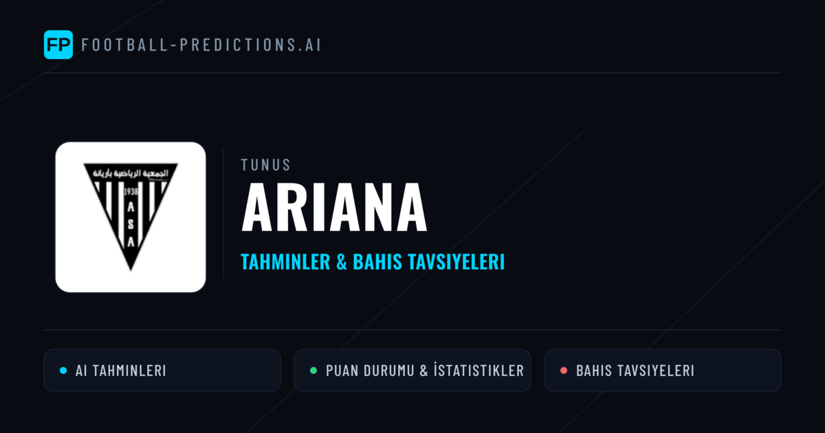 Ariana Tahminleri & İstatistikler