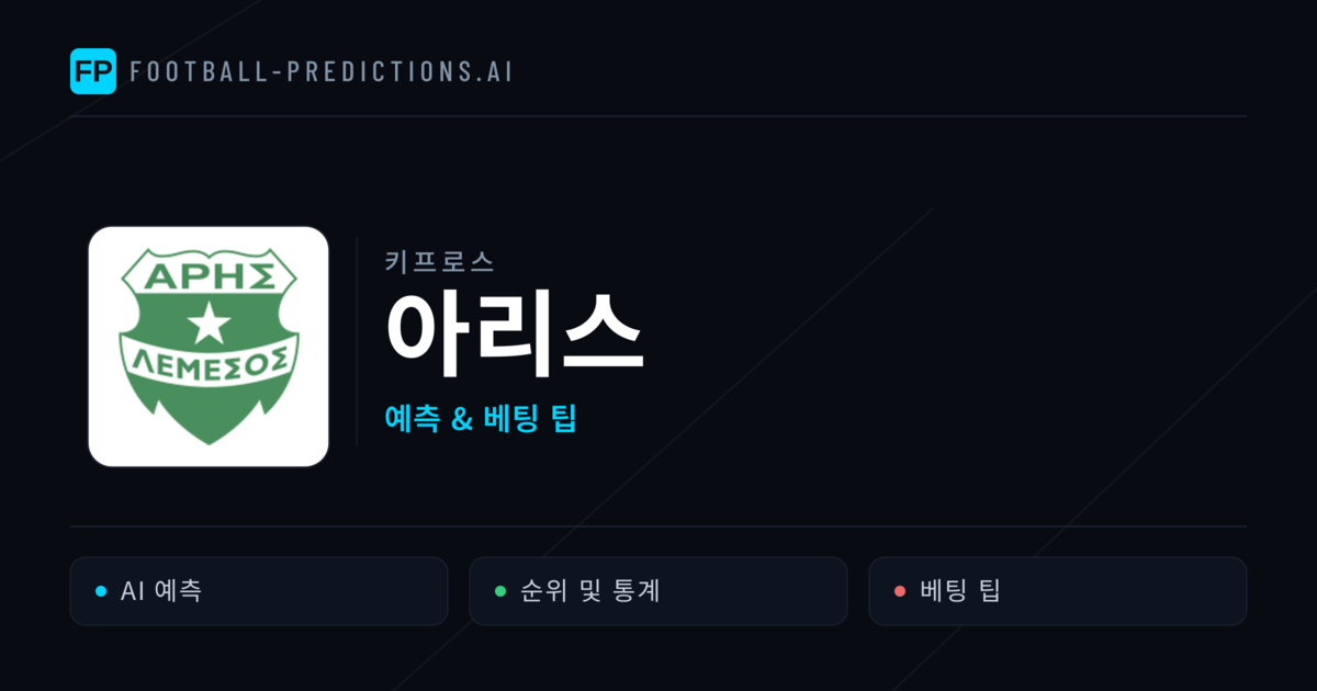 아리스 축구 예측 & 통계