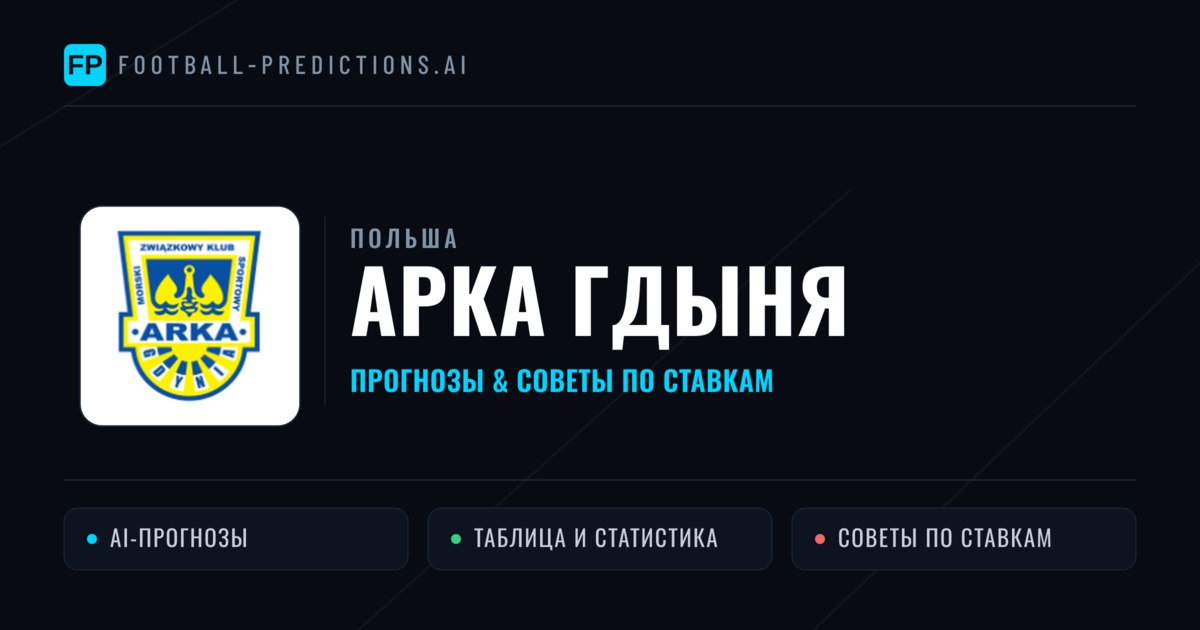 Арка Гдыня прогнозы и статистика
