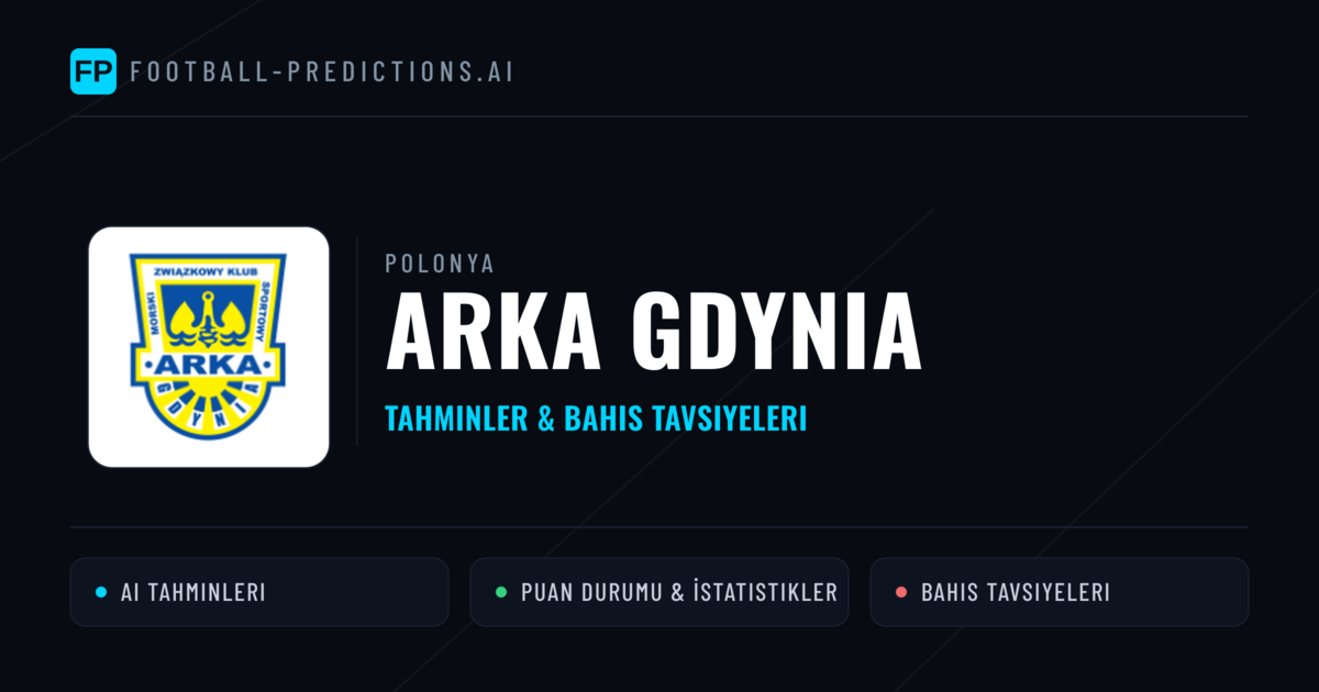 Arka Gdynia Tahminleri & İstatistikler