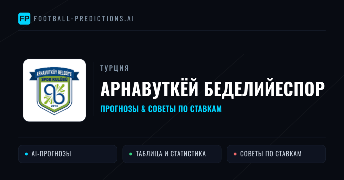 Арнавуткёй Беделийеспор прогнозы и статистика
