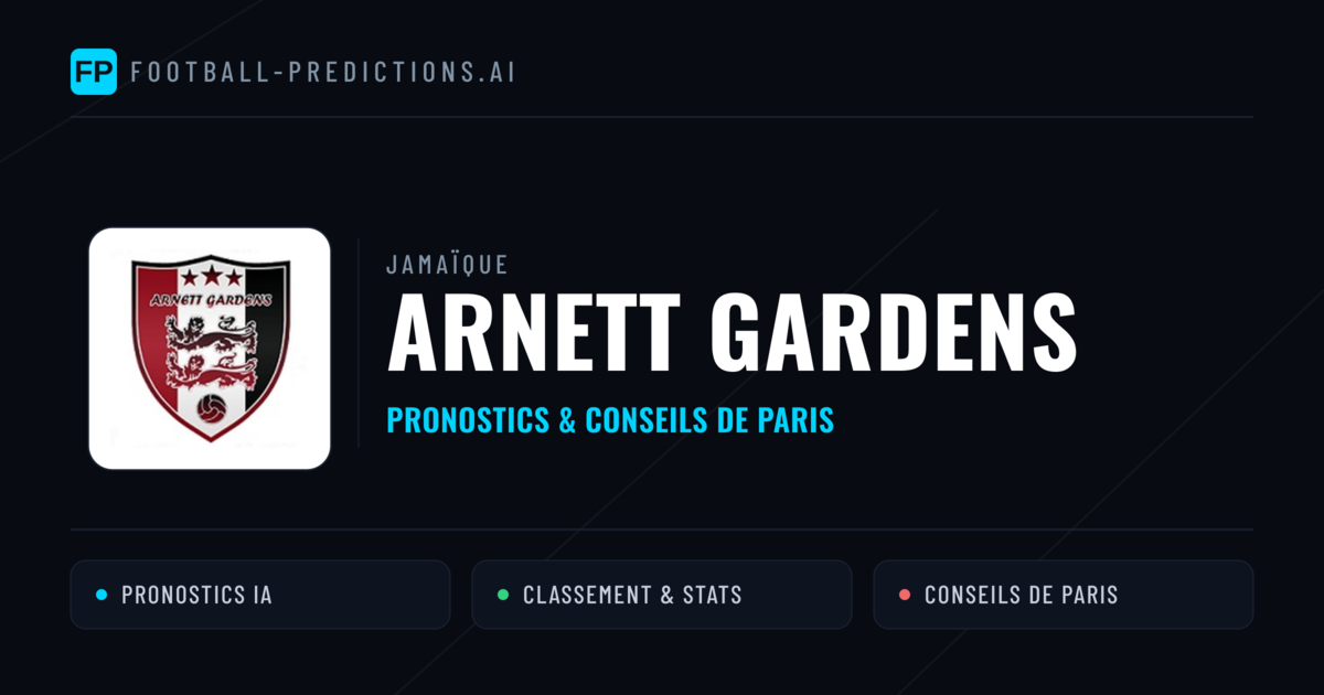 Arnett Gardens Pronostics & Statistiques