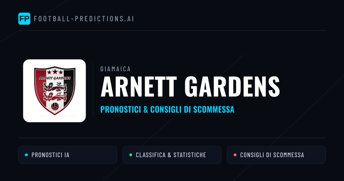 Pronostici e Statistiche Arnett Gardens