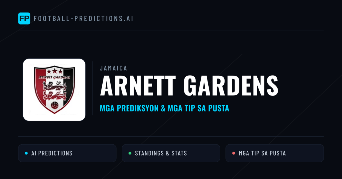 Arnett Gardens Predictions & Stats