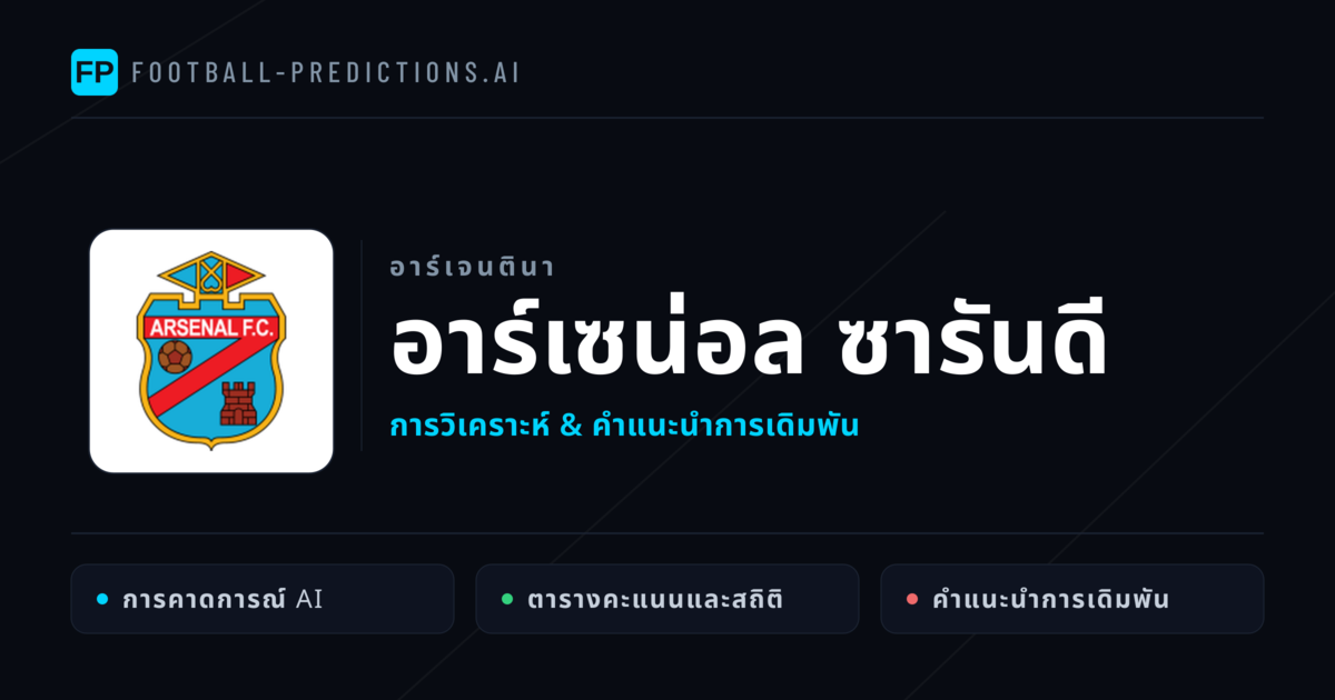 อาร์เซน่อล ซารันดี การวิเคราะห์และสถิติ