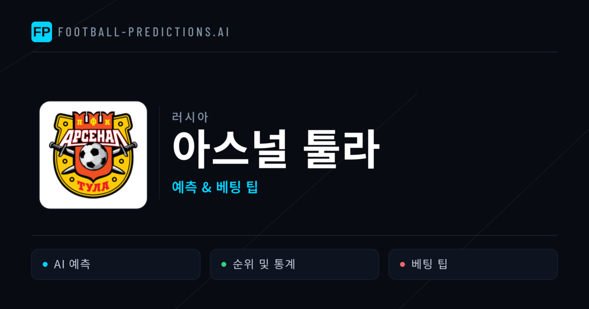 아스널 툴라 축구 예측 & 통계