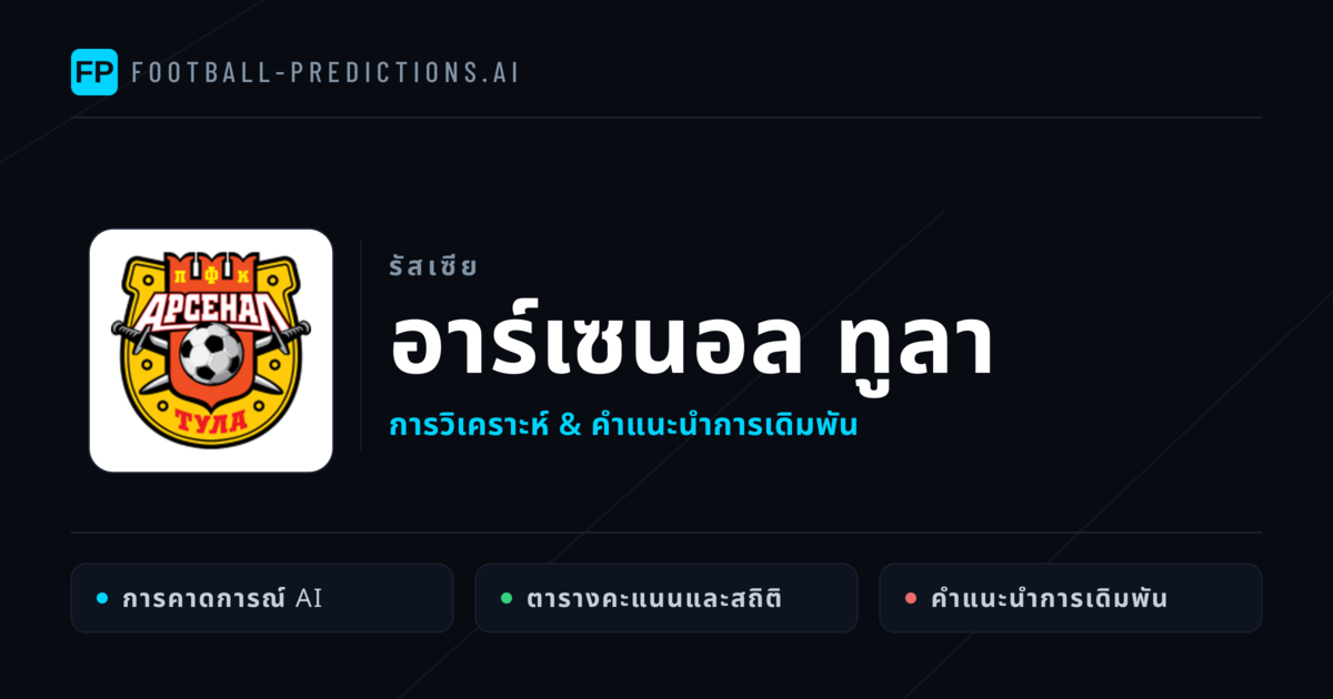 อาร์เซนอล ทูลา การวิเคราะห์และสถิติ