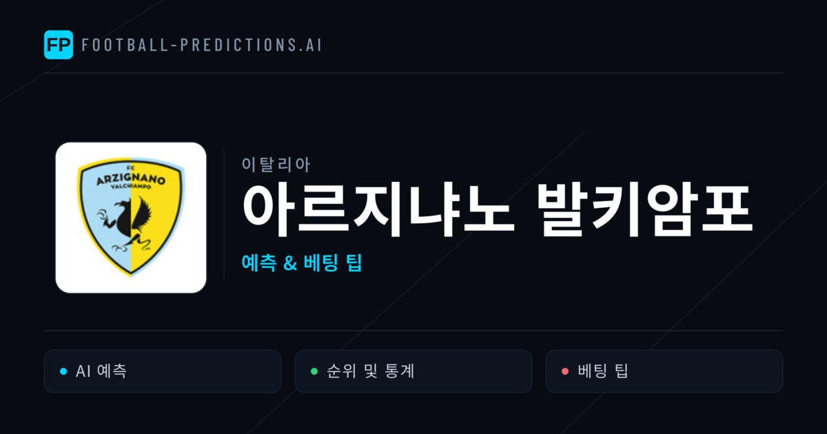 아르지냐노 발키암포 축구 예측 & 통계