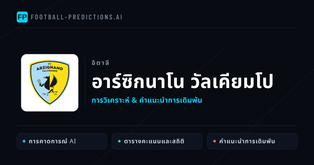 อาร์ซิกนาโน วัลเคียมโป การวิเคราะห์และสถิติ