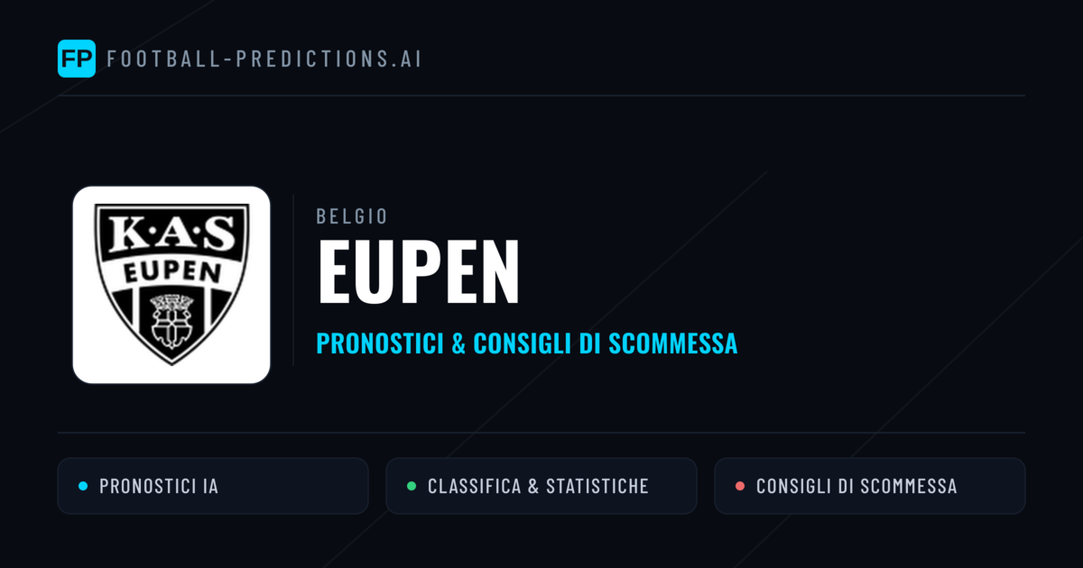 Pronostici e Statistiche Eupen