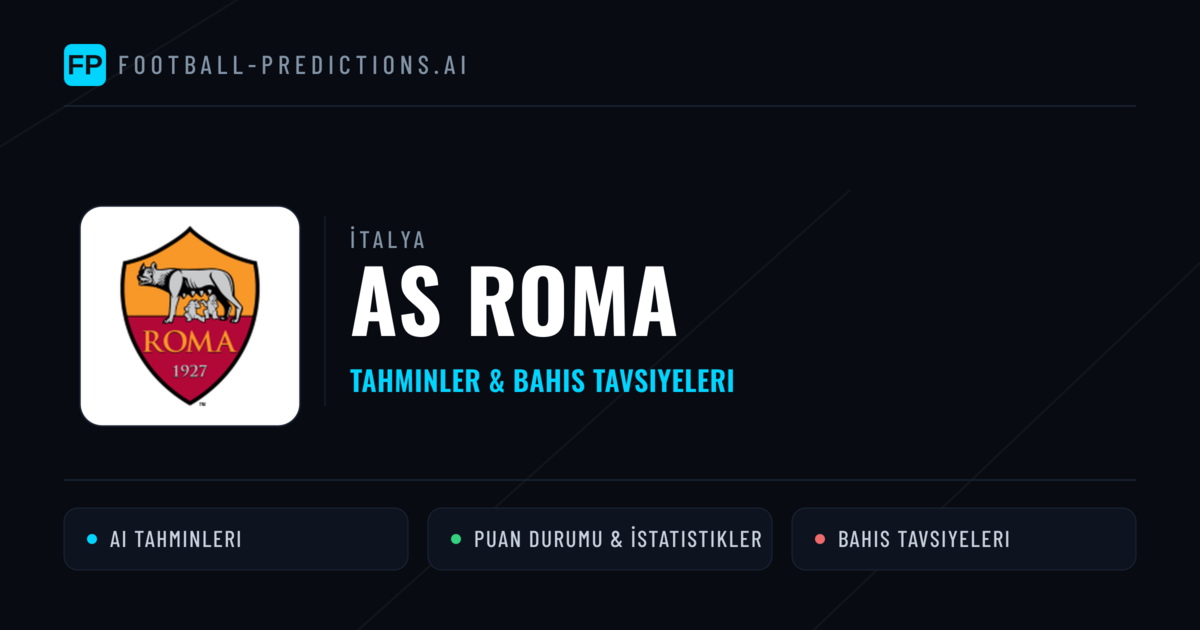 AS Roma Tahminleri & İstatistikler