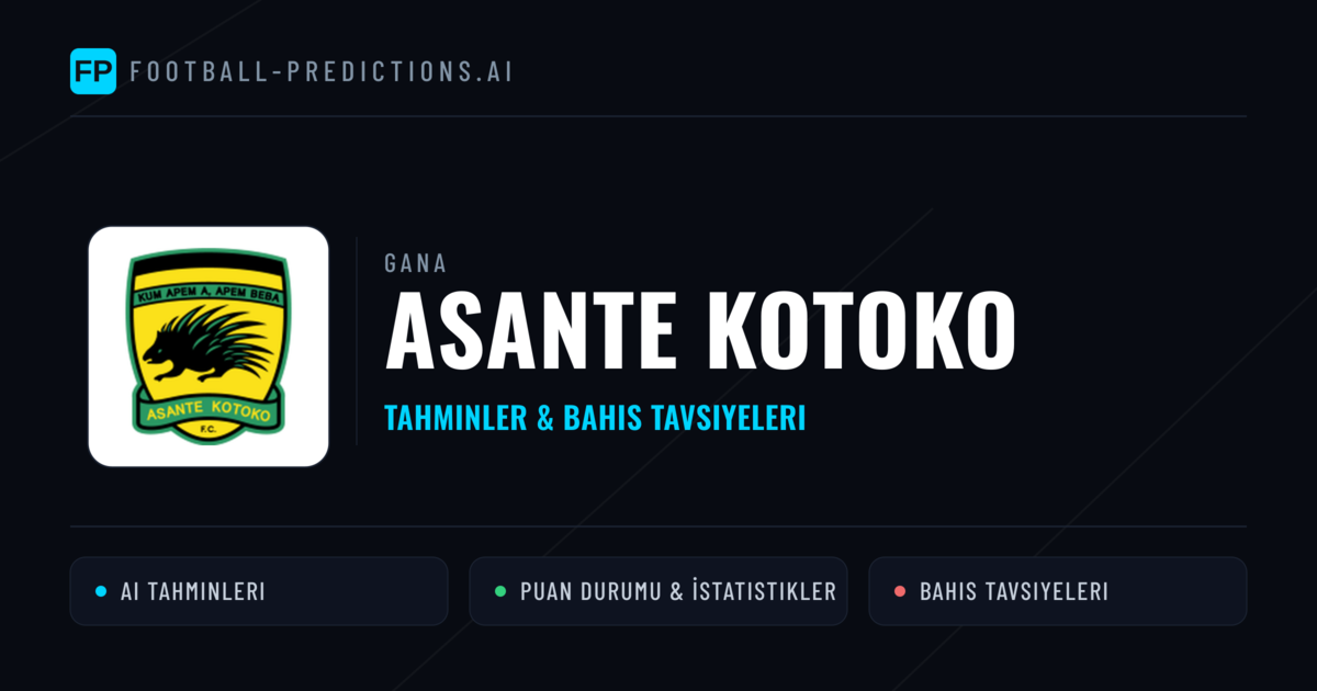 Asante Kotoko Tahminleri & İstatistikler