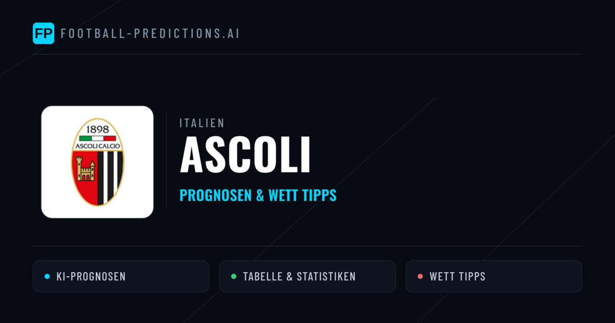 Ascoli Prognosen & Statistiken