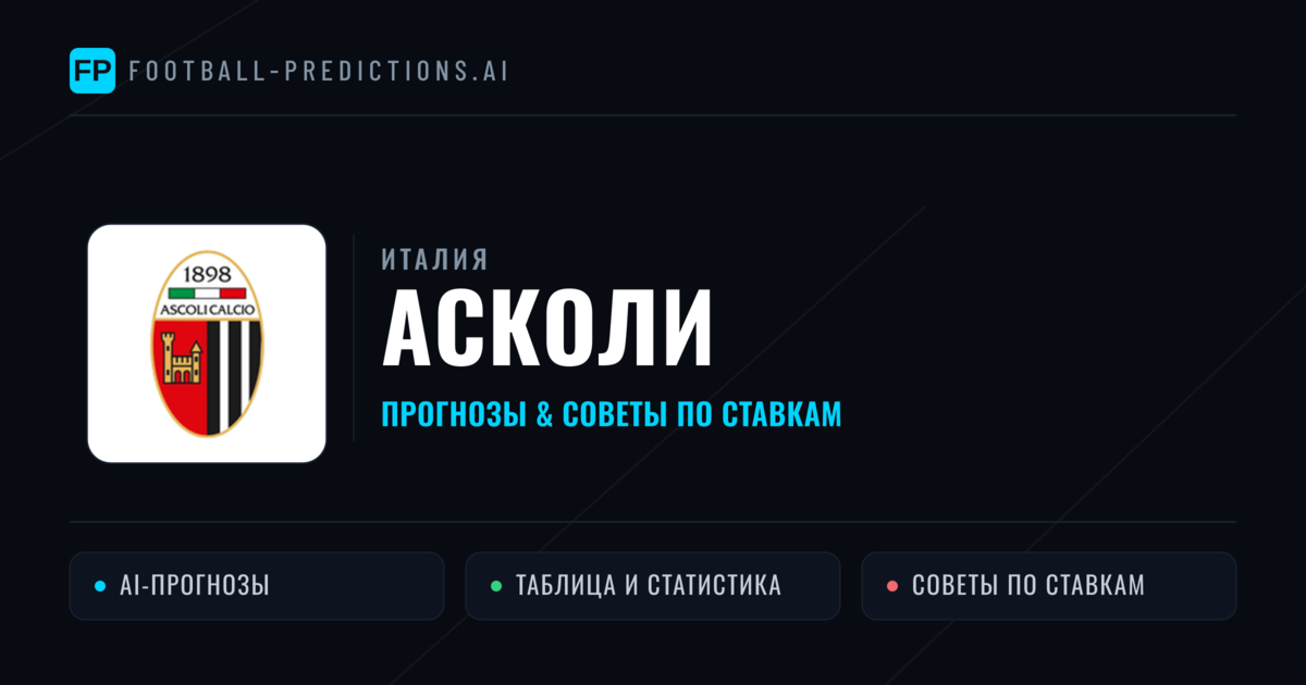 Асколи прогнозы и статистика