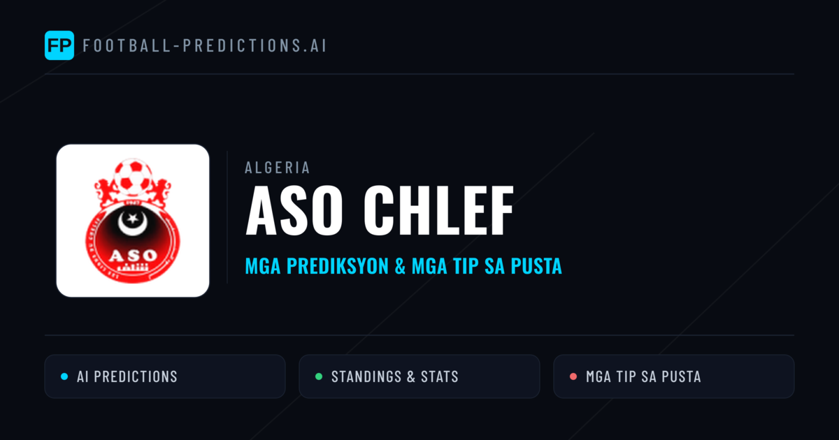 ASO Chlef Predictions & Stats