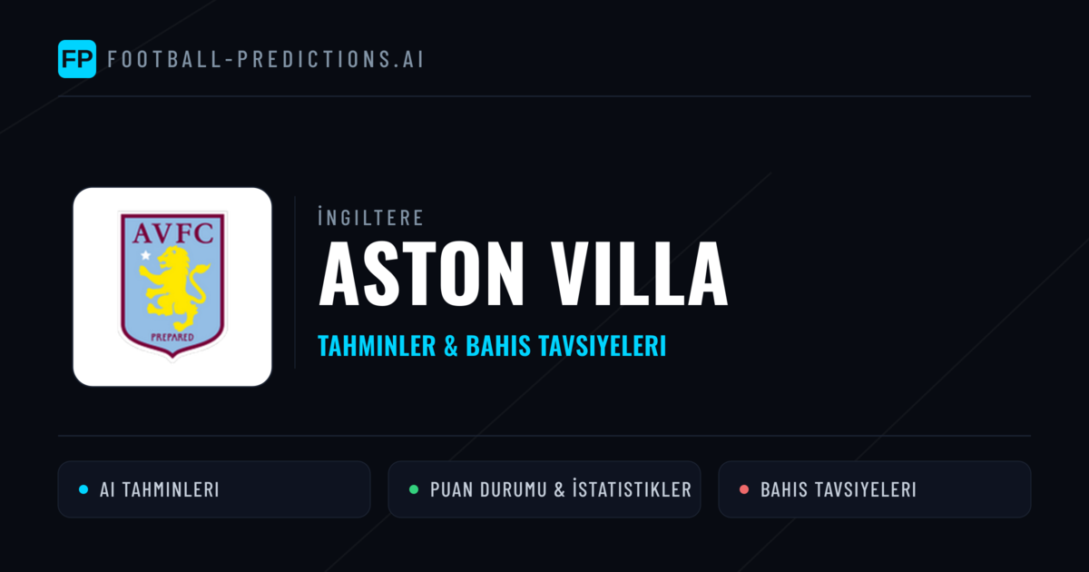 Aston Villa Tahminleri & İstatistikler