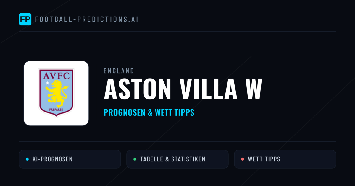 Aston Villa W Prognosen & Statistiken