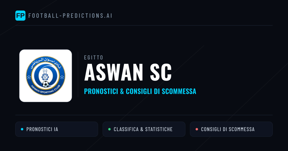 Pronostici e Statistiche Aswan SC