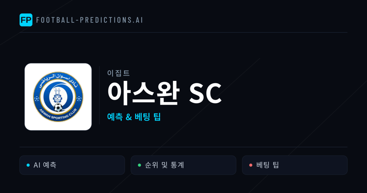 아스완 SC 축구 예측 & 통계