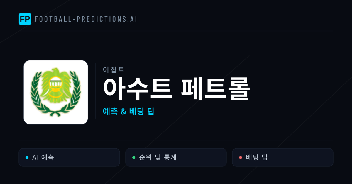 아수트 페트롤 축구 예측 & 통계