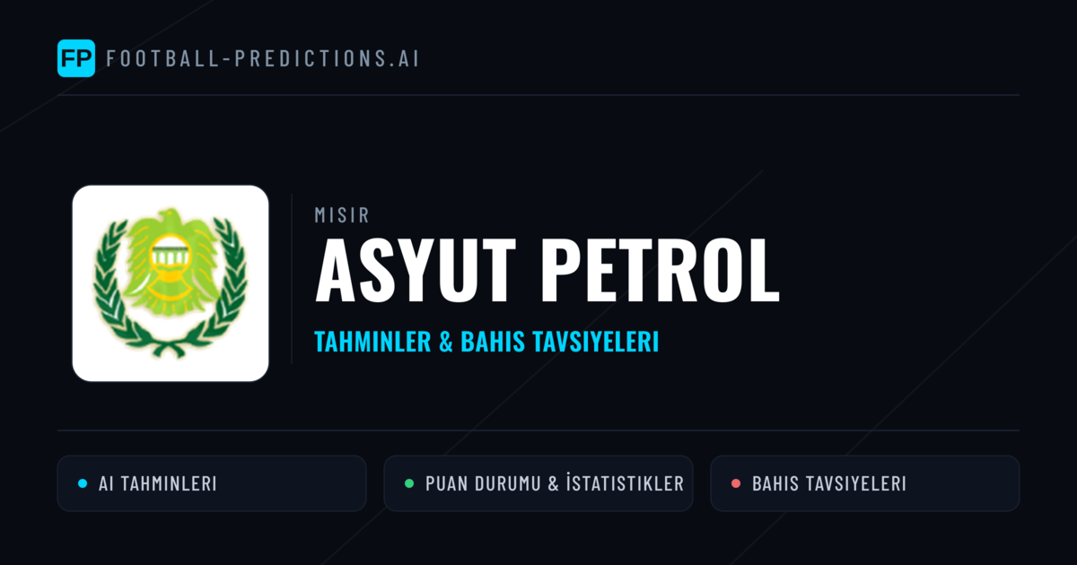 Asyut Petrol Tahminleri & İstatistikler