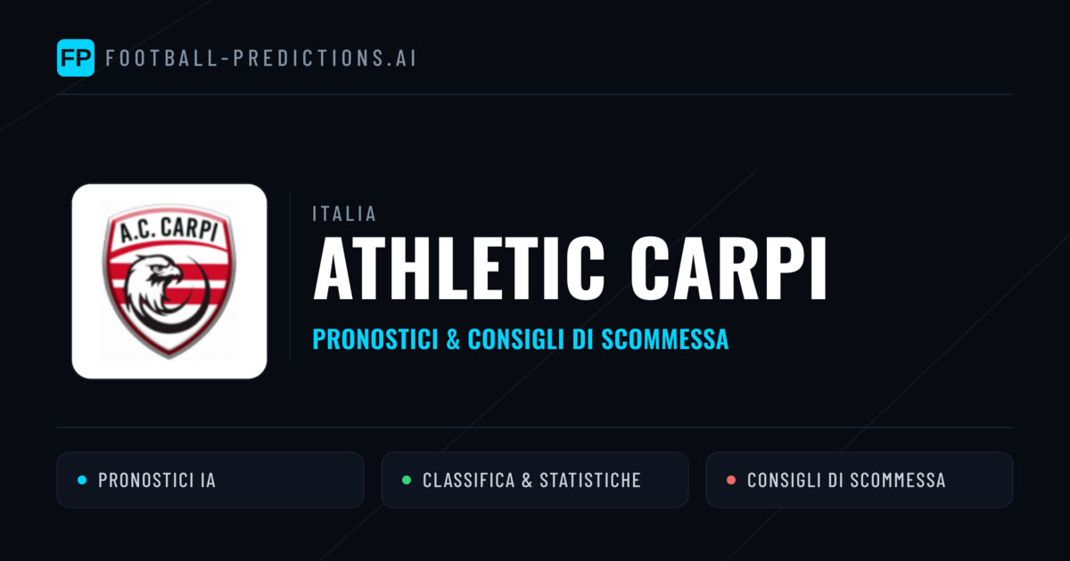 Pronostici e Statistiche Athletic Carpi