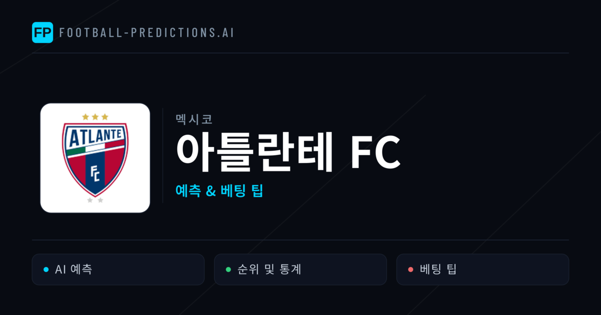 아틀란테 FC 축구 예측 & 통계